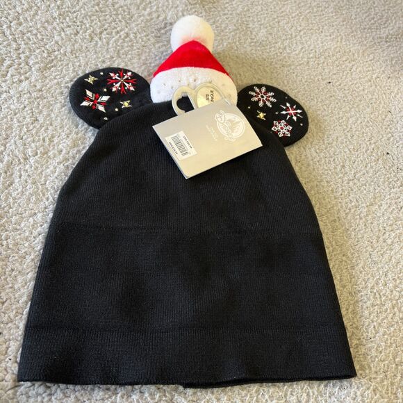 Disney Mickey Mouse Christmas Light-Up Knit Beanie Adult Unisex Knit Embroidered - Picture 1 of 6